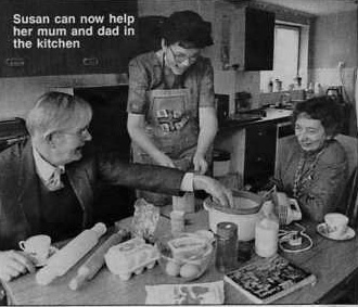 susan is safe in the kitchen